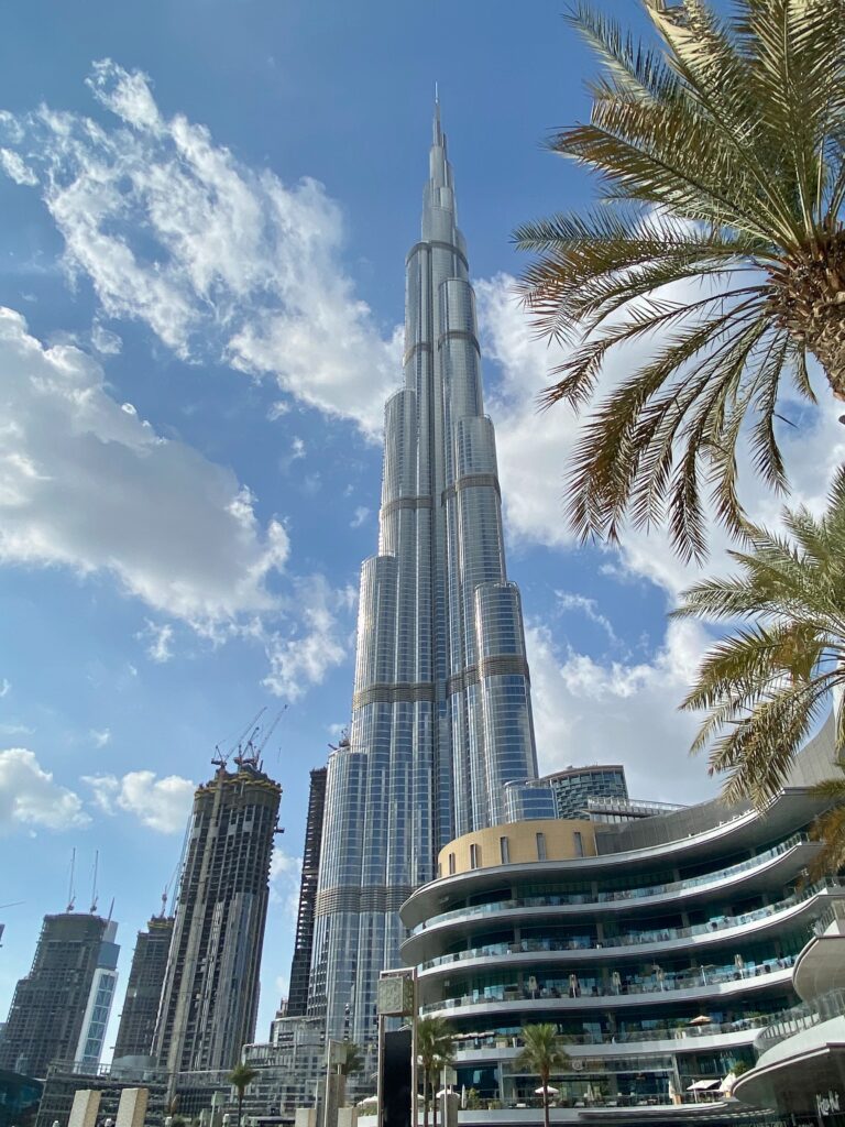 The Burj Khalifa in the daytime.