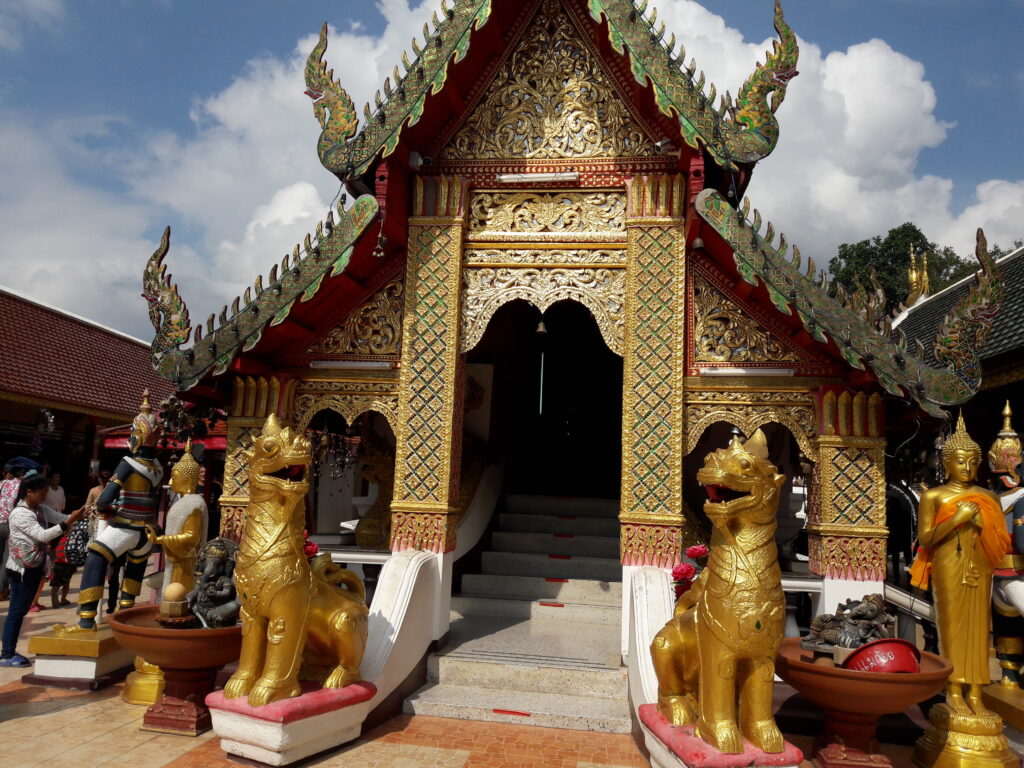 Shrine in Chiang Mai temple, Thailand