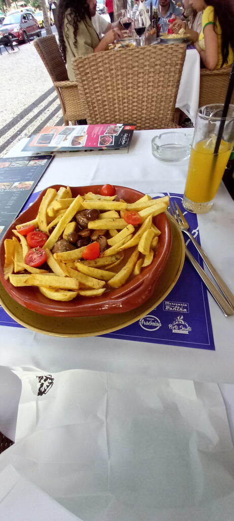 Madeira Cuisine, Picadhino, Beef Dish in gravy and with chips.