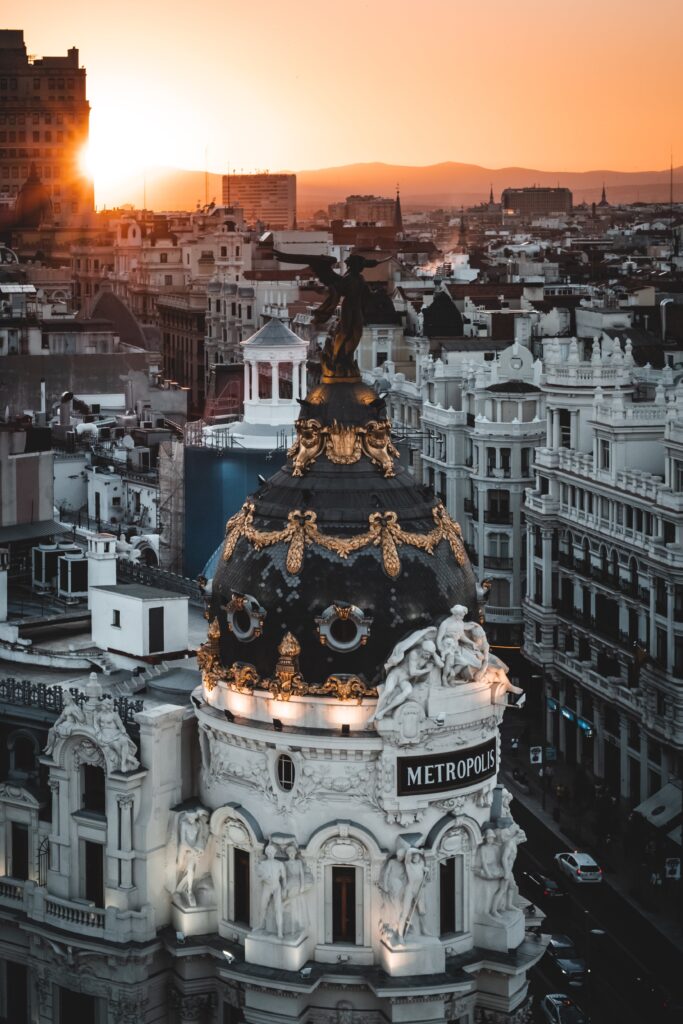 Overhead view of Metropolis Madrid