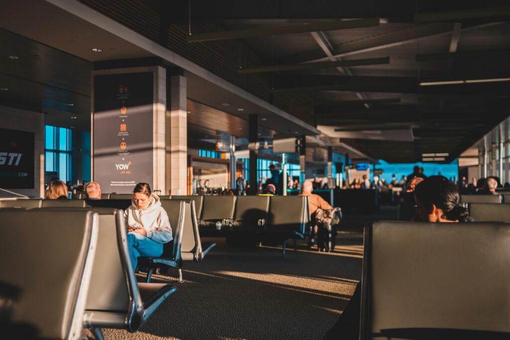 Example of a Boarding area in an airport